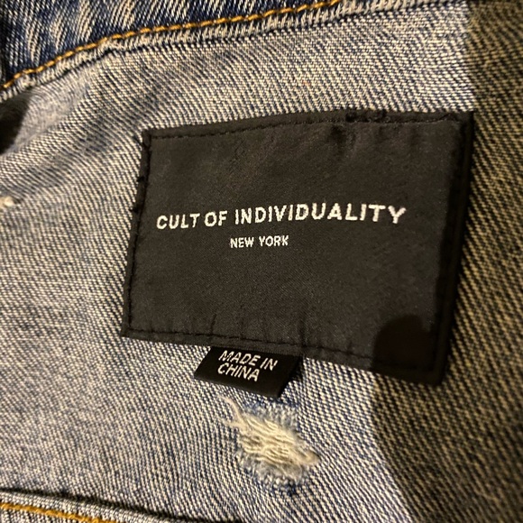 Cult of Individuality TYPE II DENIM JACKET IN NEON - Picture 4 of 4